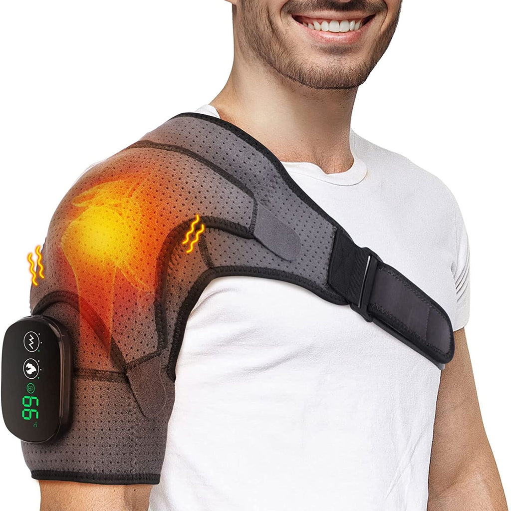 Electric Heating Vibration Massage Shoulder Brace Support Belt