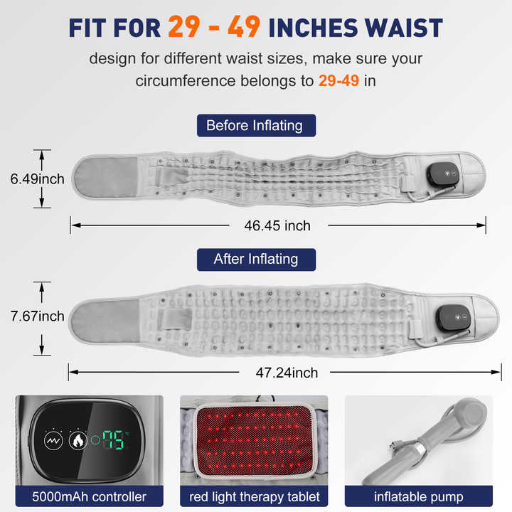 Hyperbelt™ Thermal Decompression Belt With Red Light Therapy - Evalax