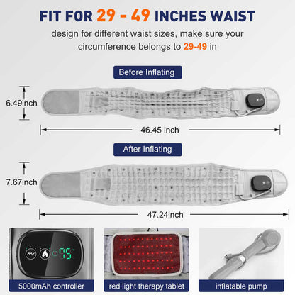 Hyperbelt™ Thermal Decompression Belt With Red Light Therapy - Evalax